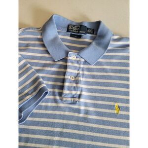 Polo Ralph Lauren Golf Men's XL Blue‎ Striped Polo Shirt